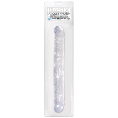 Basix Rubber Works 12 Inch Double Dong - Clear