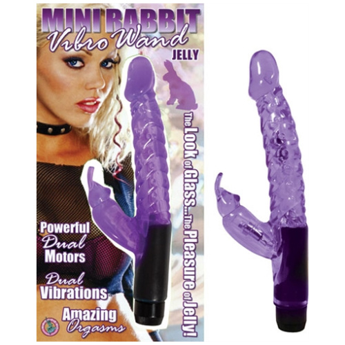 Mini Rabbit Vibro Wand Purple Jelly