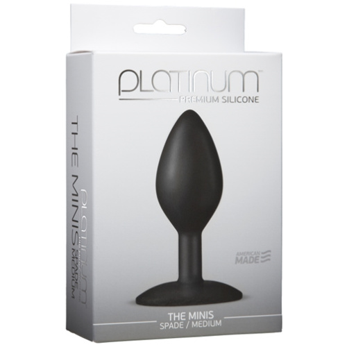 Platinum Premium Silicone - the Mini's - Spade Medium - Black
