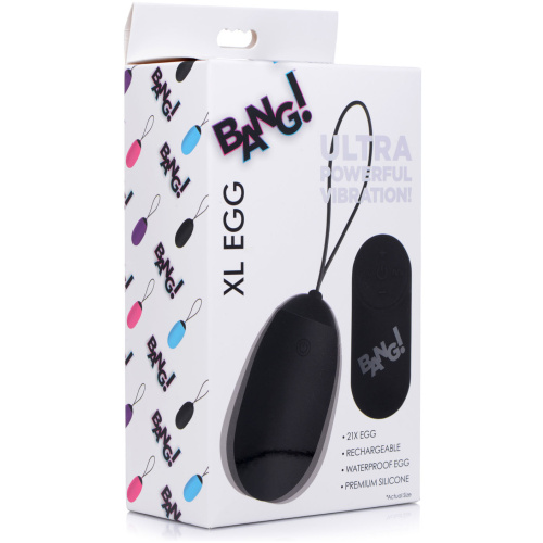 Bang XL Silicone Vibrating Egg - Black