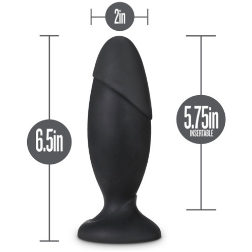 Anal Adventures - Platinum - Silicone Rocket Plug - Black