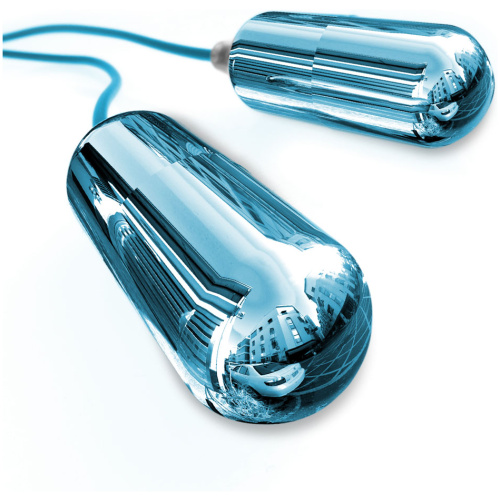 Classix Dual Vibrating Ball Teaser - Blue/clear