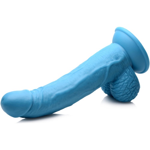 Pop Pecker 7.5 Inch Dildo With Balls - Blue