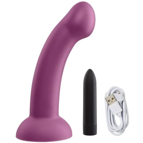 Ergo Super Flexi I Dong Soft and Flexible Liquid Silicone With Vibrator - Plum