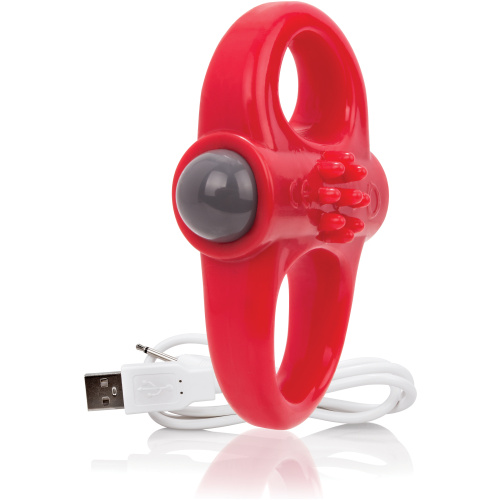 Charged Yoga Rechargeable Vibe Ring - Red