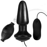 Lux Fetish 4" Inflatable Vibrating Butt Plug