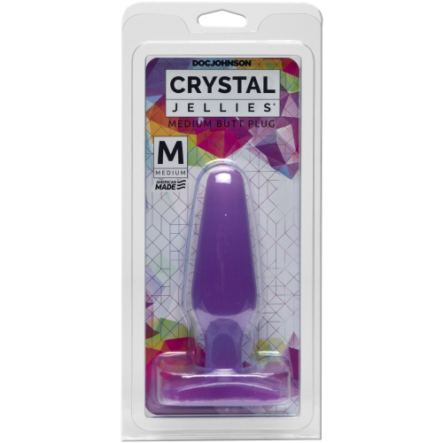 Crystal Jellies Butt Plug - Medium - Purple