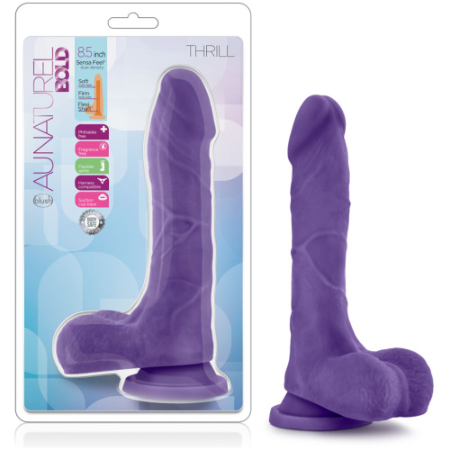 Au Natural - Bold - Thrill - 8.5 Inch Dildo -  Purple