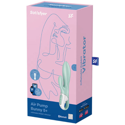 Satisfyer Air Pump Bunny 5 Plus Inflatable Rabbit Vibrator - Mint
