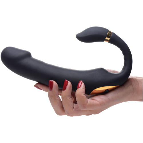 10x Pleasure Pose Come Hither Silicone Vibe With Poseable Clit Stim