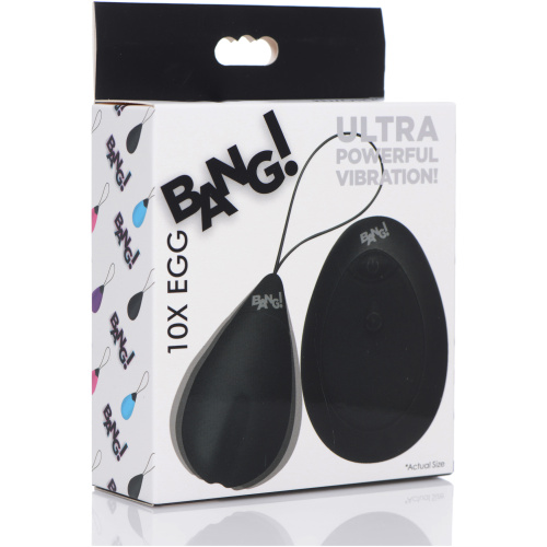 Bang - 10x Silicone Vibrating Egg - Black