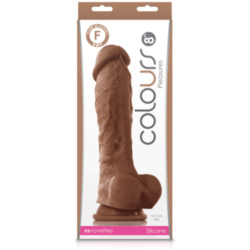 Colours - Pleasures - 8" Dildo - Brown
