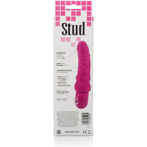 Waterproof Power Stud Curvy Dong - Pink