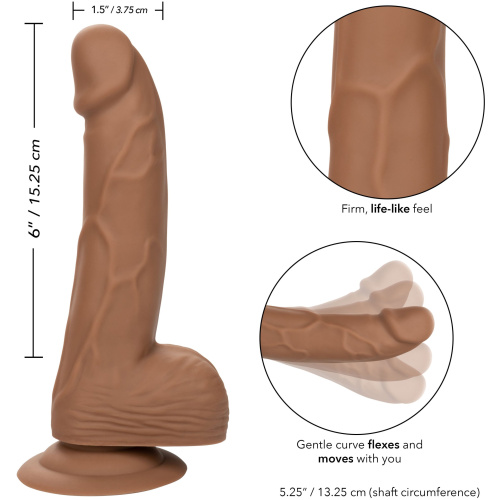 Silicone Stud 6 Inch - Brown
