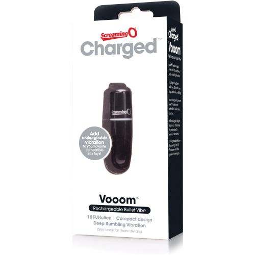 Charged Vooom Rechargeable Bullet Vibe - Black