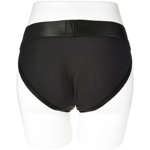 Em. Ex. Active Harness Wear Crotchless Silhouette - Black - Extra Large