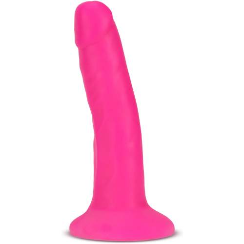 Neo Elite - 6 Inch Silicone Dual Density Cock - Neon Pink