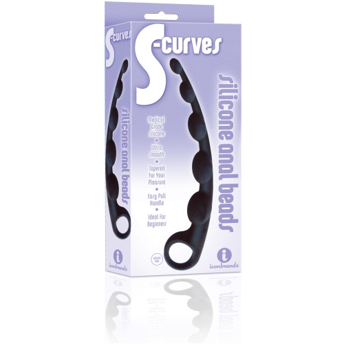 The 9's S-Curves Curved Silicone Anal Beads