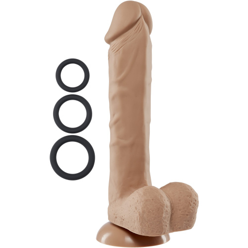 9 Inch Silicone Pro Odorless Dong - Tan