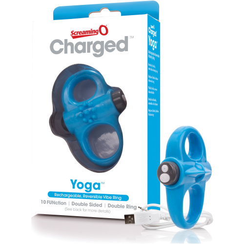 Charged Yoga Rechargeable Vibe Ring - Blue