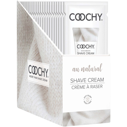 Coochy Shave Cream - Au Natural - 15 ml Foils 24 Count Display