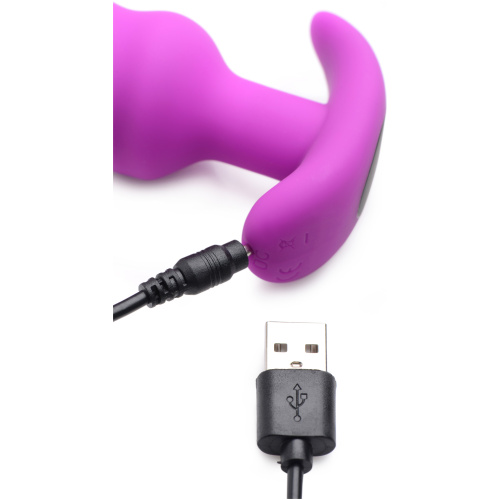 21x Silicone Swirl Plug With Remote - Purple