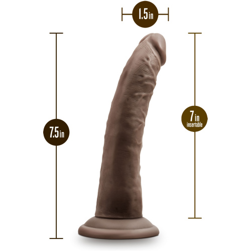 Dr. Skin Plus - 7 Inch Posable Dildo - Chocolate