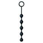 The 9's S-Drops Silicone Anal Beads - Black