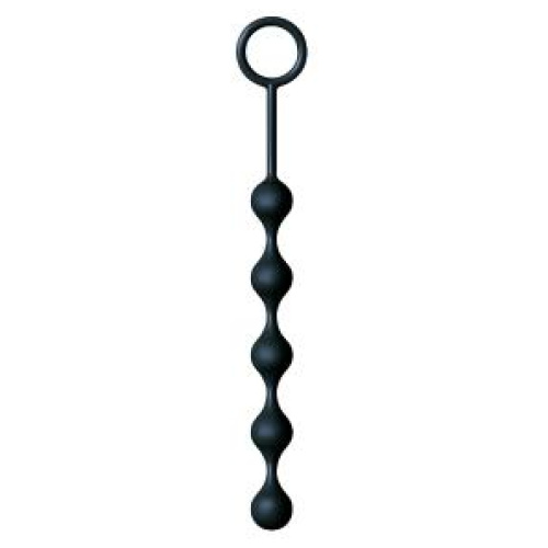 The 9's S-Drops Silicone Anal Beads - Black