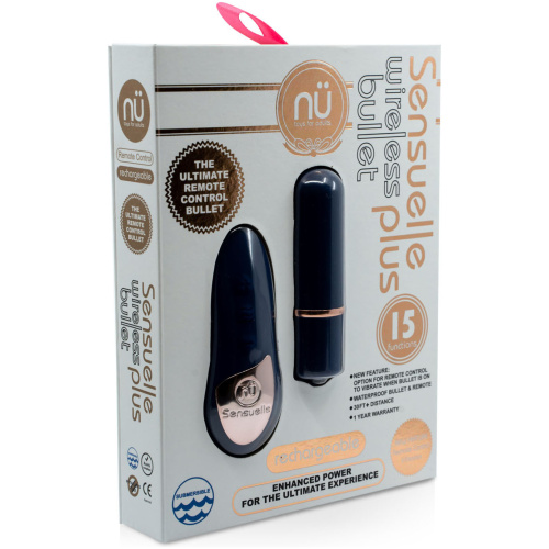 Sensuelle Remote Control Wireless Bullet Plus - Navy Blue