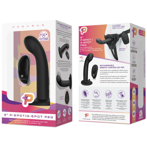 Pegasus 6 Inch P-Spot / G-Spot Peg - Black