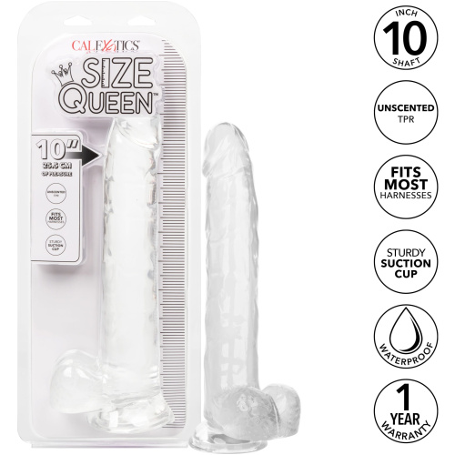 Size Queen 10 inch/25.5 Cm - Clear