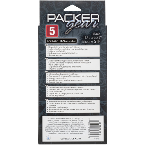 Packer Gear 5 Inch Ultra-Soft Silicone Stp Packer - Black