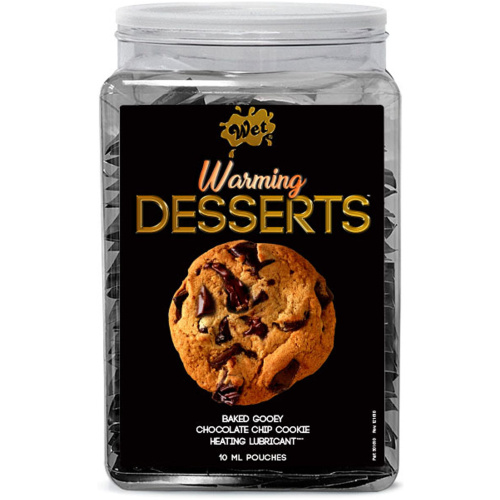 Wet Warming Desserts Baked Gooey Chocolate Chip Cookie 10 ml Pouches 144pc