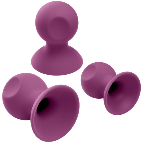 Cloud 9 Health and Wellness Nipple and Clitoral Massager Suction Set - Purple