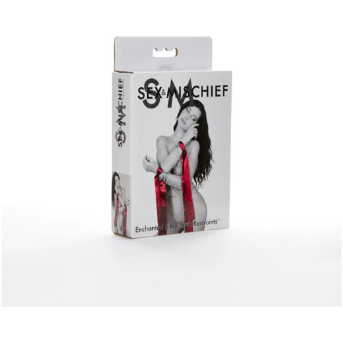 Sex and Mischief Enchanted Silky Sash Restraints - Burgundy