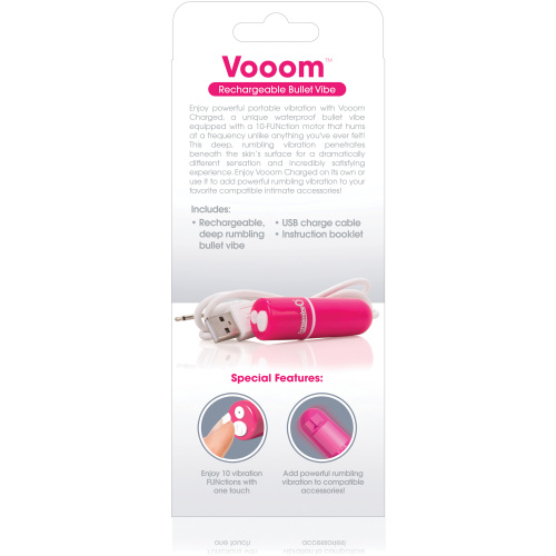 Charged Vooom Rechargeable Bullet Vibe - Pink