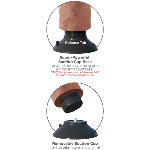 King Cock 10 Inch Vibrating Cock - Tan