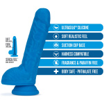 Neo Elite - 9 Inch Silicone Dual Density Cock With Balls - Blue