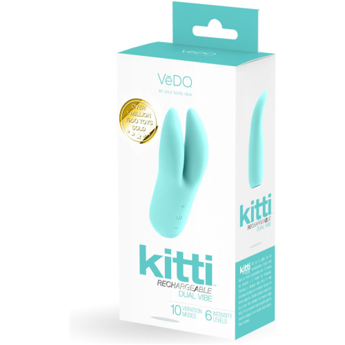 Kitti Rechargeable Dual Vibe - Tease Me Turquoise