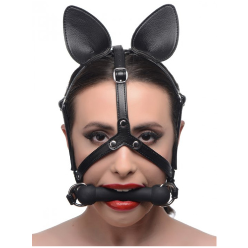 Dark Horse Pony Head Harness With Silicone Bit