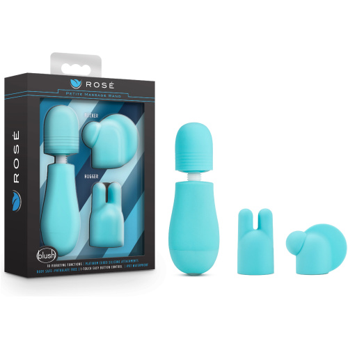 Rose - Petite Massage Wand - Blue