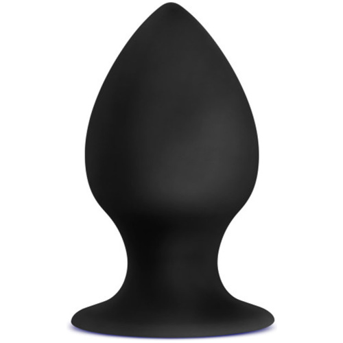 Anal Adventures - Platinum - Silicone Anal Stout Plug - Medium - Black