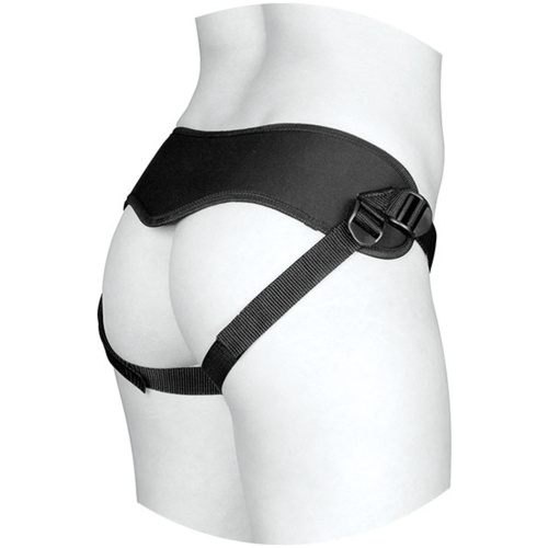 Vac-U-Lock - Supreme Harness With Vibrating Plug - Black