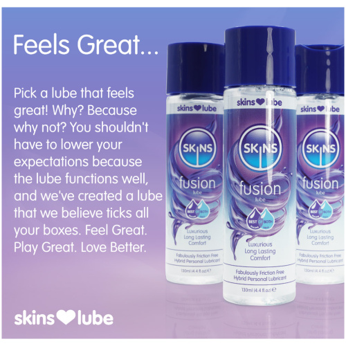 Skins Fusion Hybrid Silicone and Water Based Lubricant 4.4oz