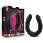 Ruse - Silicone Double Headed Dildo - 18 Inch - Black
