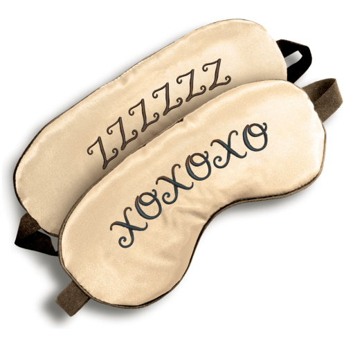 The 9's Xoxo/zzz Satin Blindfold - Black/gold