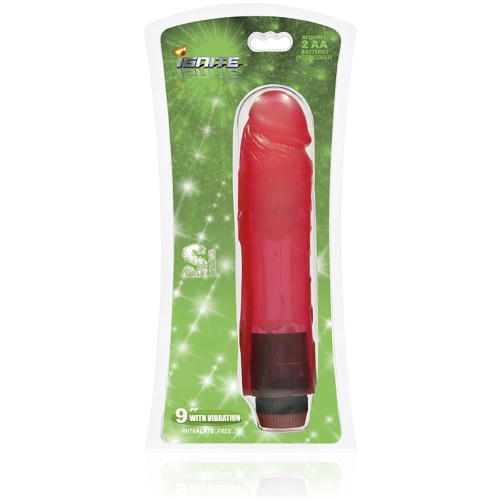 9" Vibrating Cock - Red