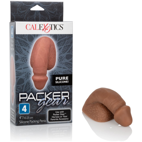 Packer Gear 4" Silicone Packing Penis -Brown