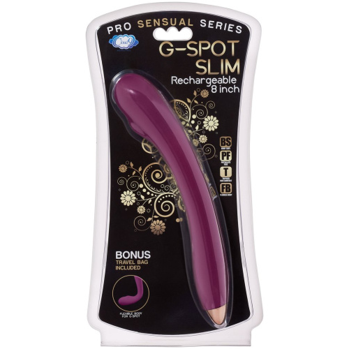 Cloud 9 Novelties G-Spot Slim 8 Inch Flexible Body Vibrator - Plum